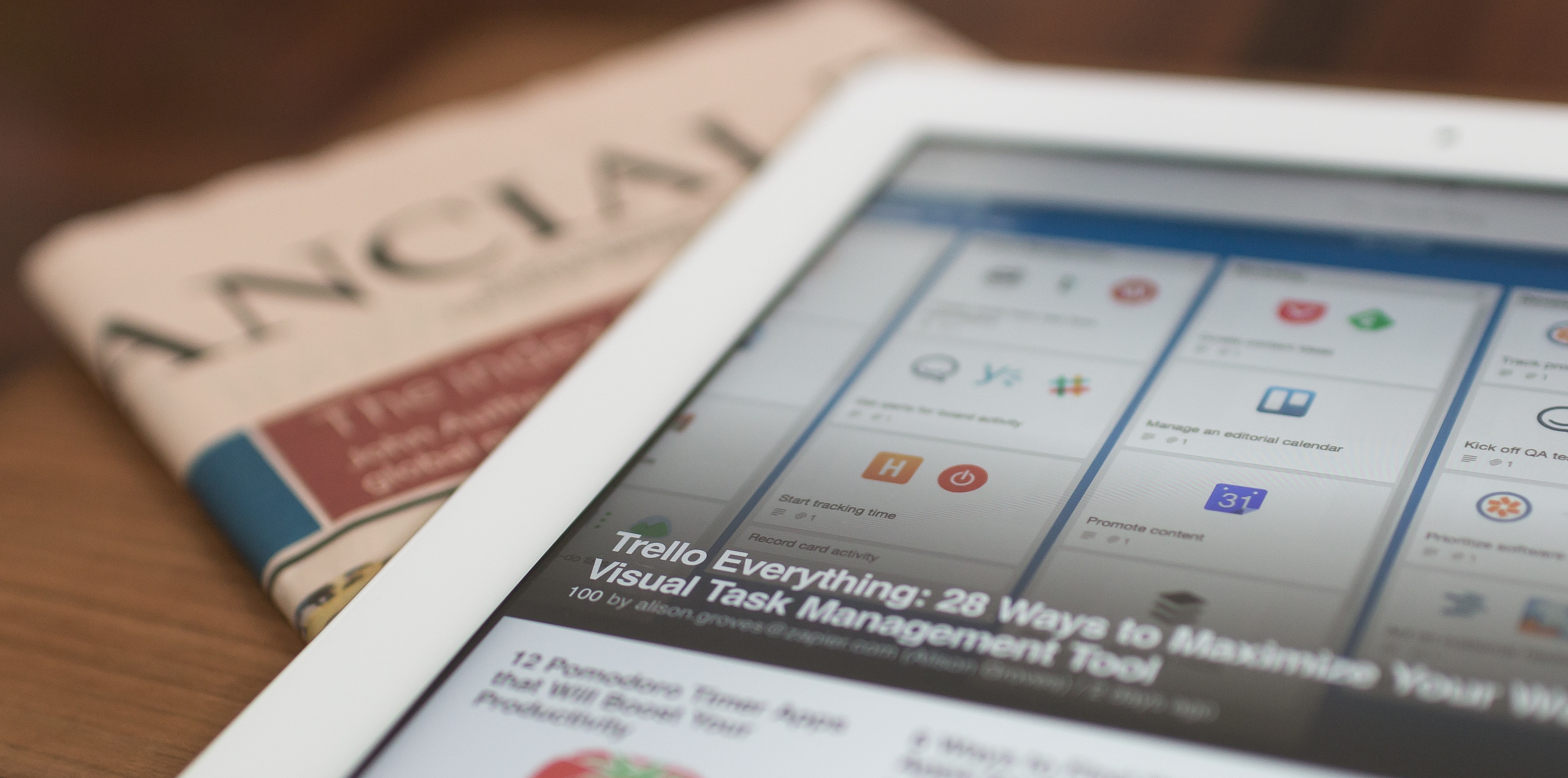 iPad displaying SEO article writers for HVAC online magazine