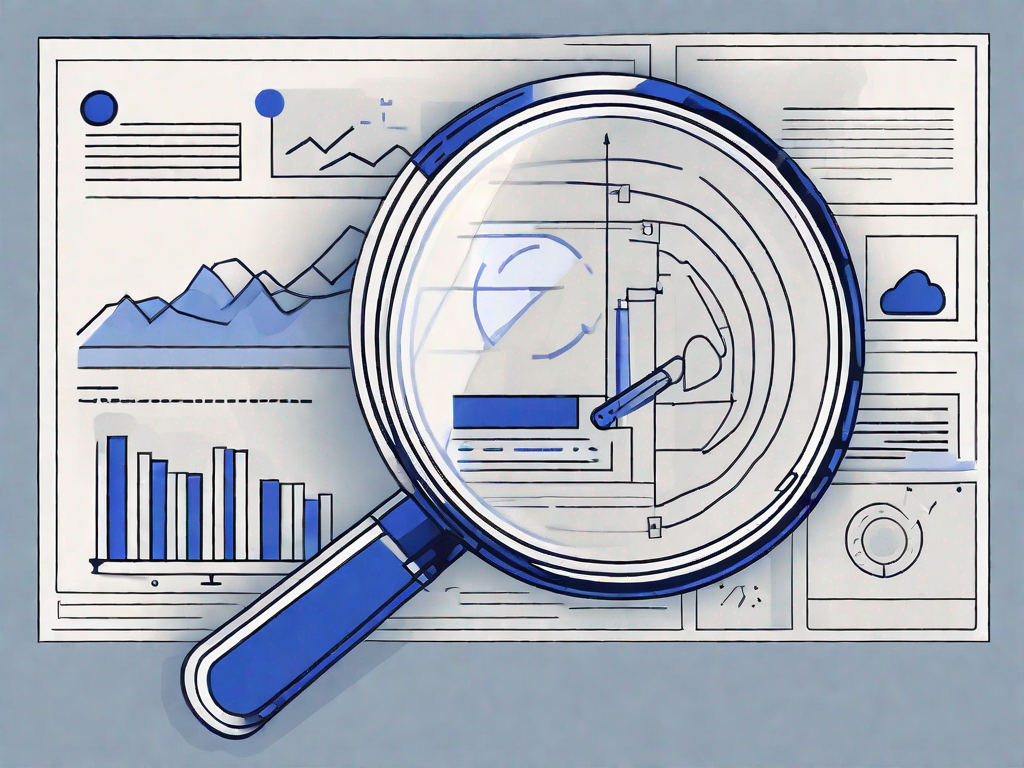 Content Quality magnifying glass focusing on Onpage SEO Explained graphs illustration.