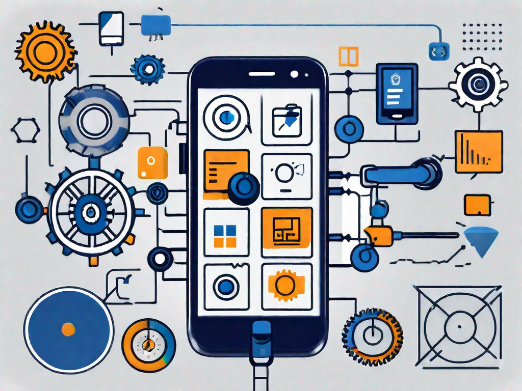 Mobile-friendly design and on-page SEO Explained with illustration of a smartphone in gears.