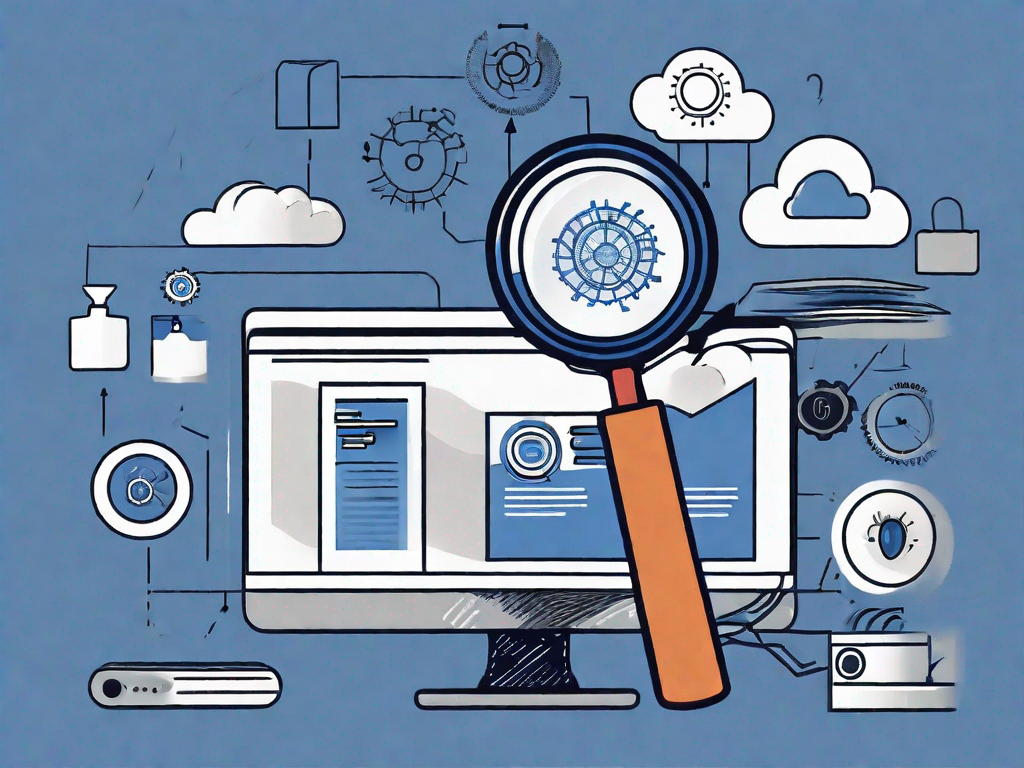 Magnifying Glass Analyzing Meta Description, Onpage SEO Explained on Computer Screen