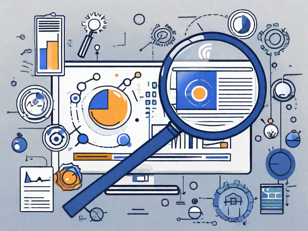 Keyword Density, Onpage SEO Explained via magnifying glass on a computer screen